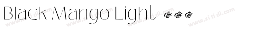 Black Mango Light字体转换
